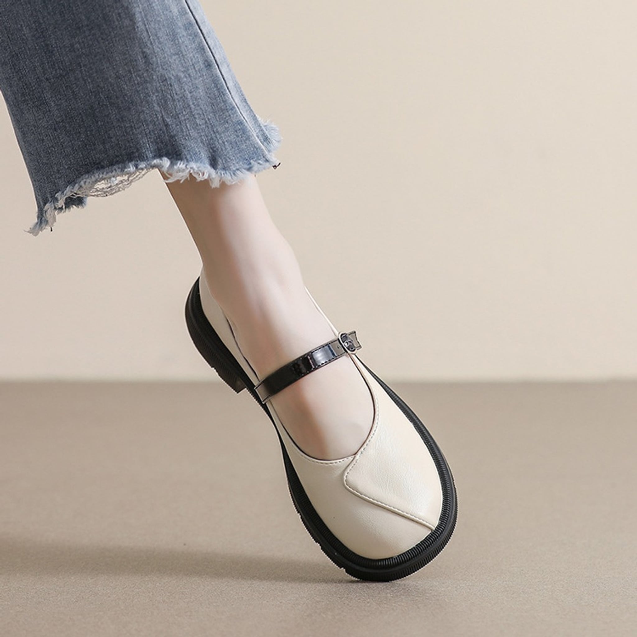 Élise Folded Mary Jane Ballet Flats