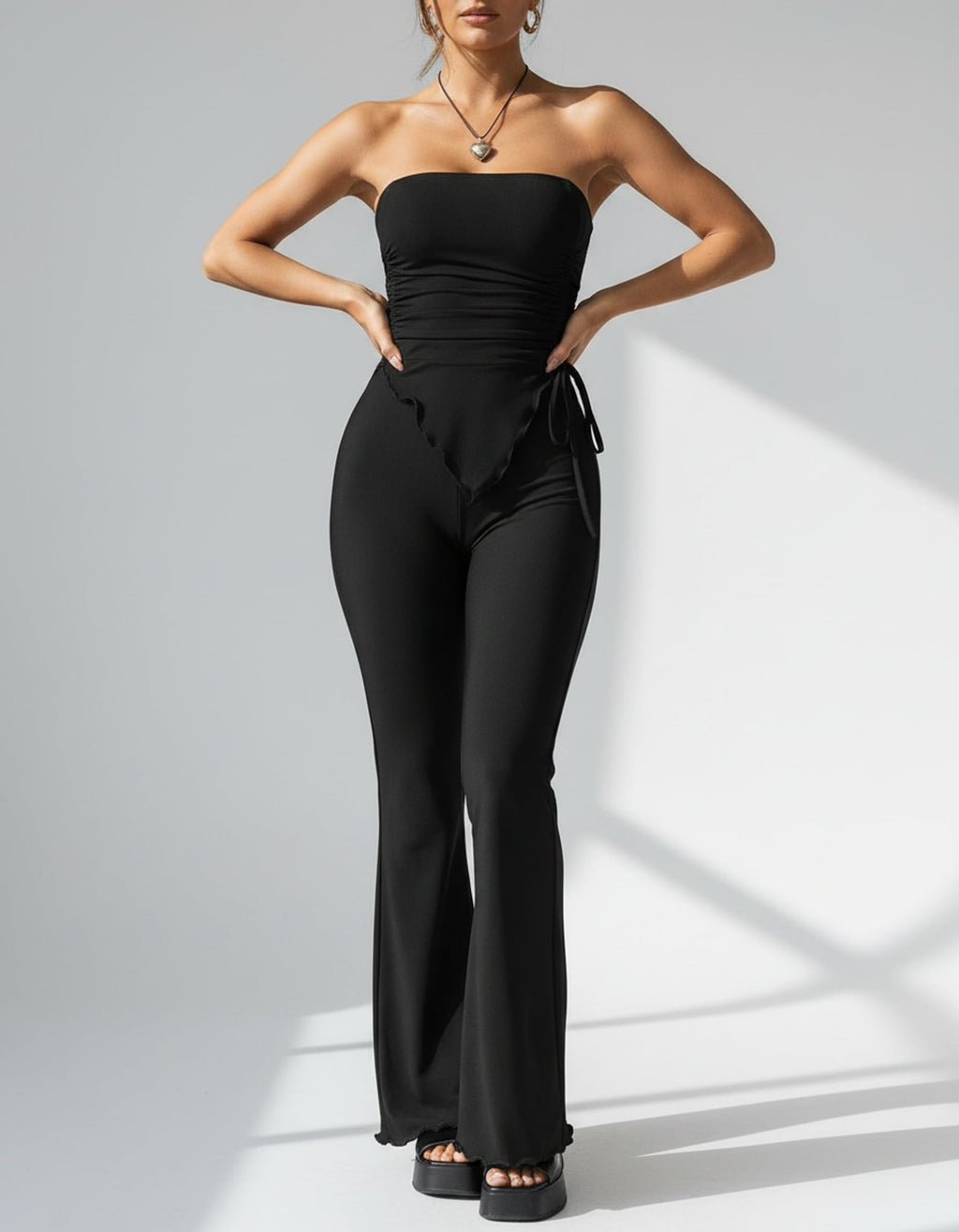 Léa Modern Ribbed Tube Top & Slim Pants Set