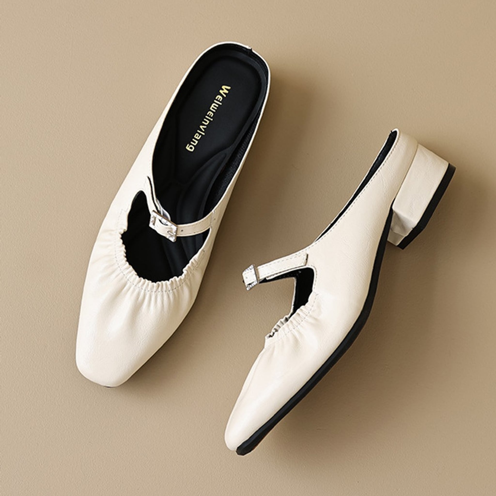 Élise Parisian Chic Square Toe Mary Jane Flats