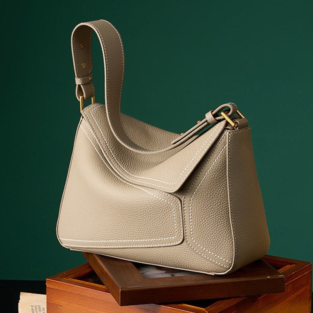 Élise Pillow Leather Underarm Handbag