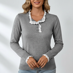 Léa Elegant Lace Sweater Cardigan