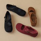 Élise Retro Cross-Strap Mary Jane Ballet Flats