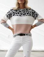 Léa Leopard Casual Cardigan Sweater