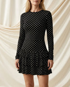 Rosella Fall Pleated Long Sleeves Dress