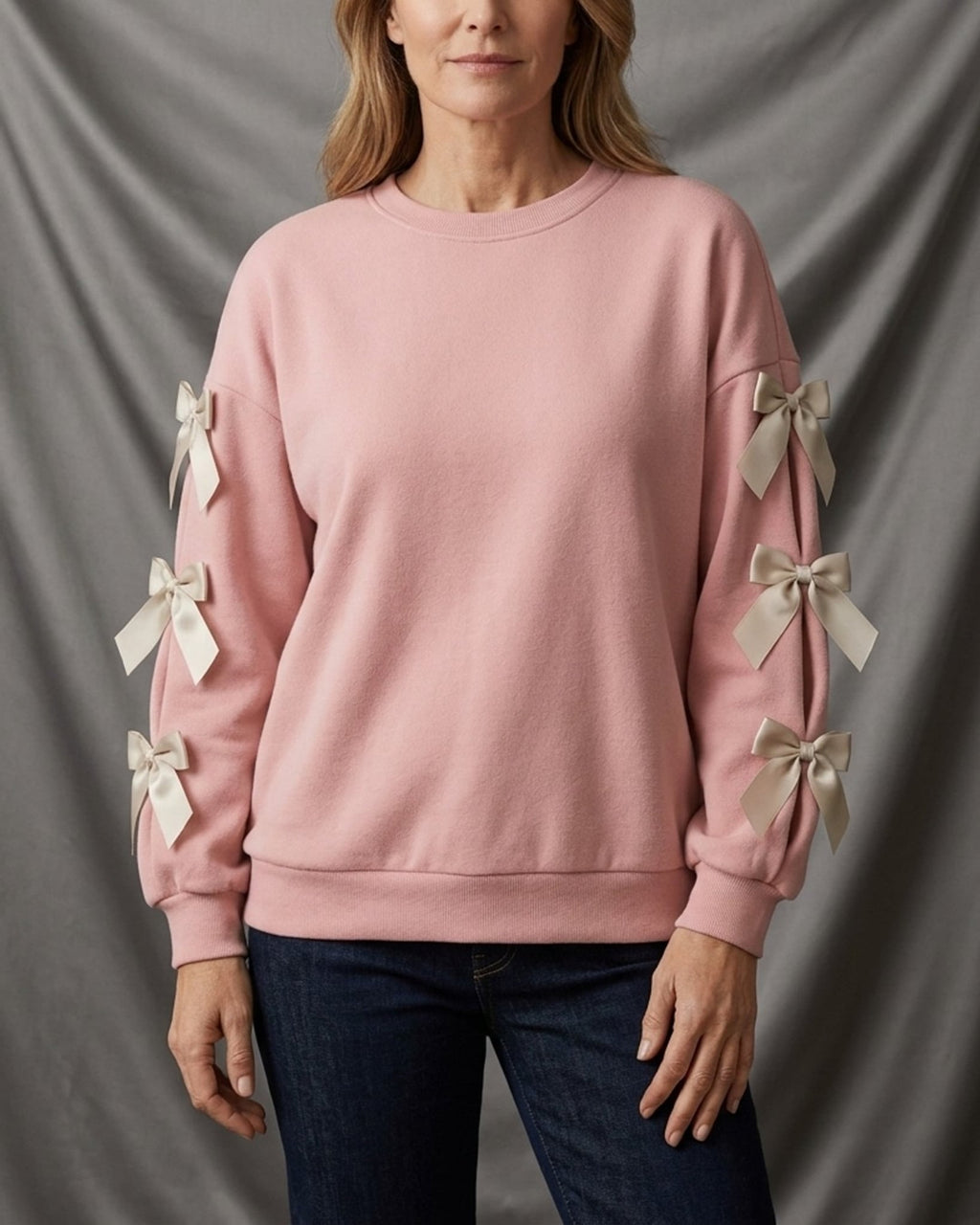 Léa Festive Christmas Bow Sweater Top