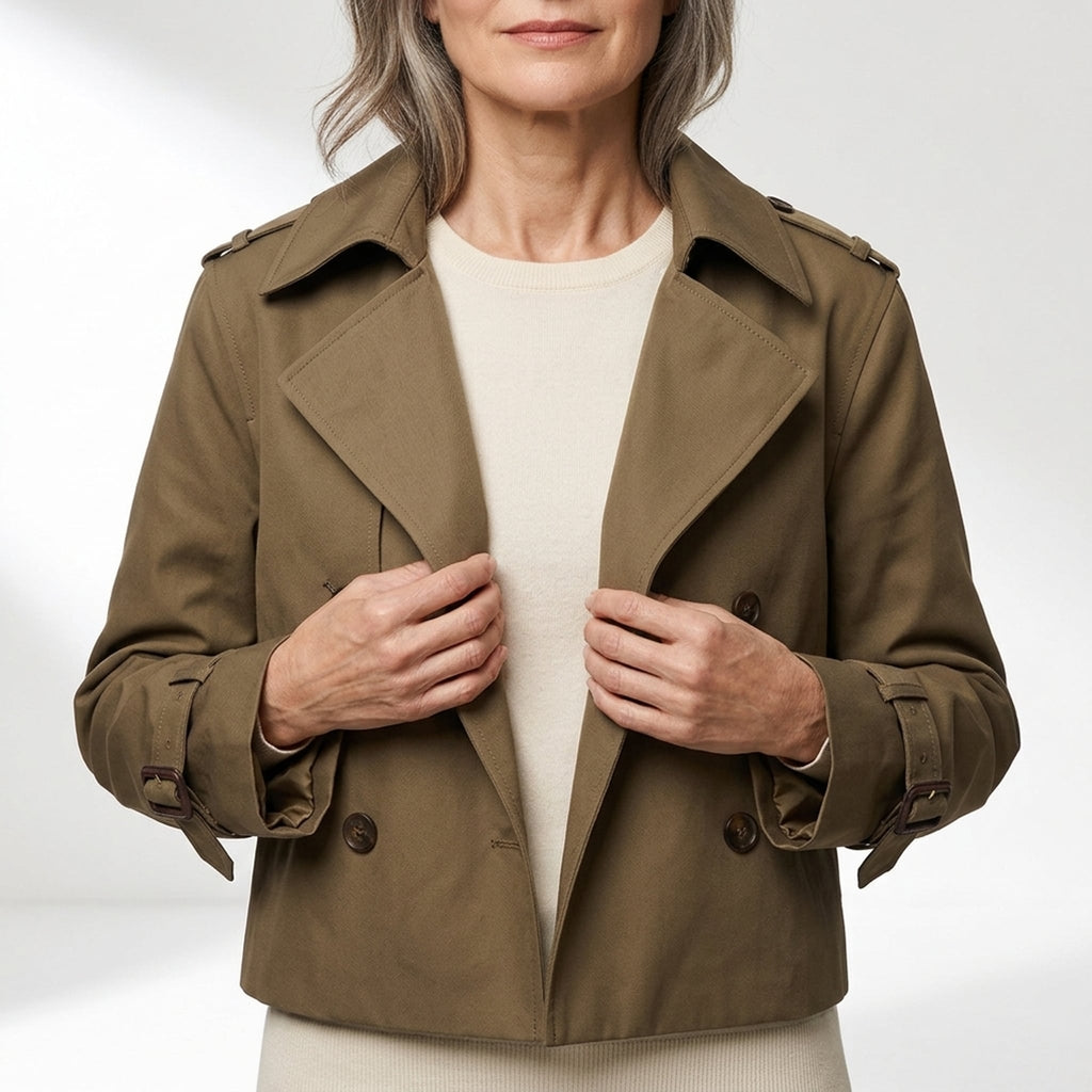 Léa Lightweight Crop Trench Coat
