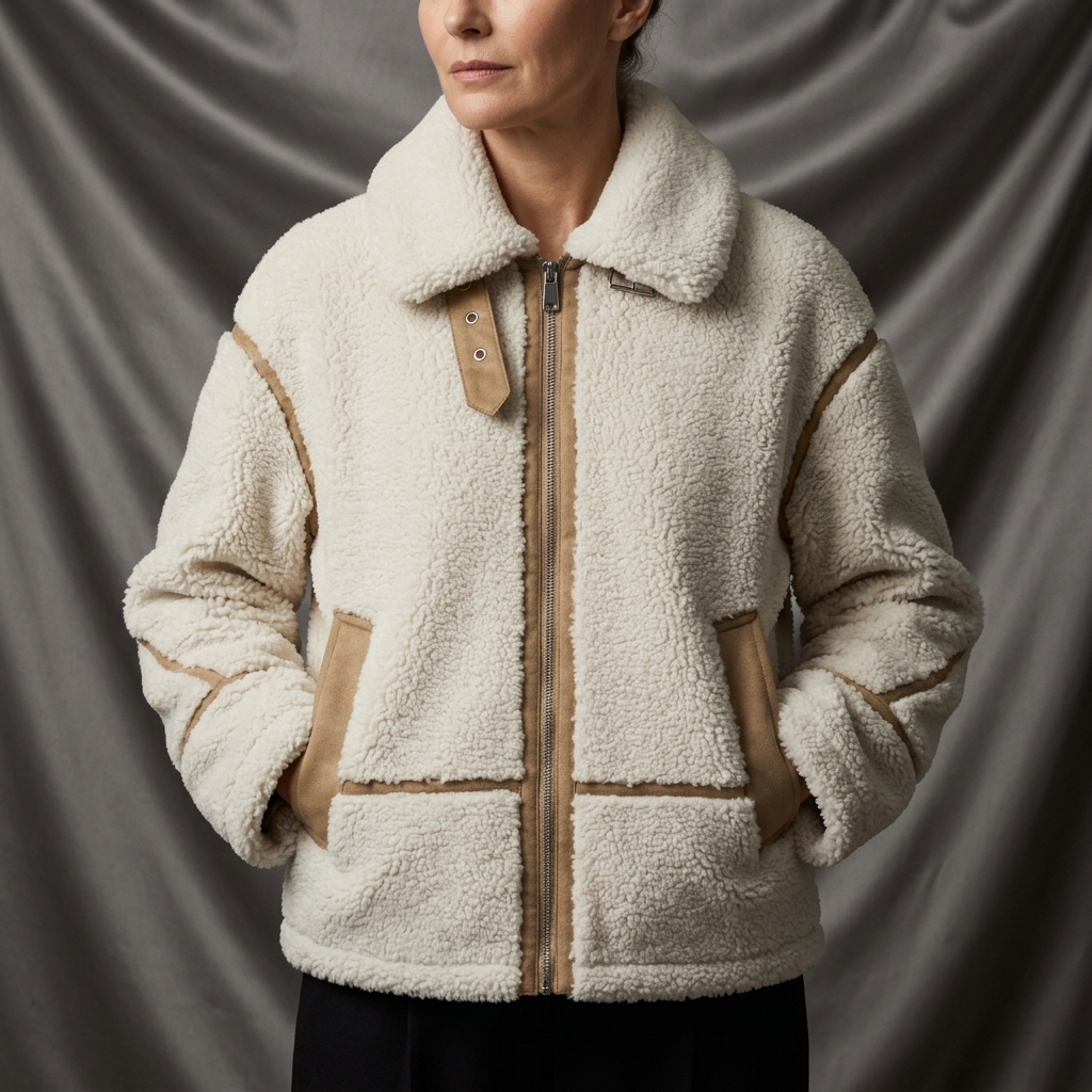 Luciel Plush Fleece Aviator Jacket