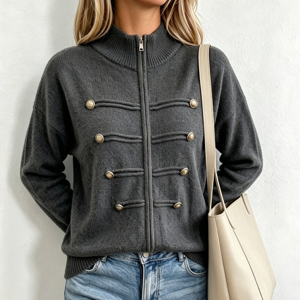Léa Heritage Buttoned Knit Cardigan