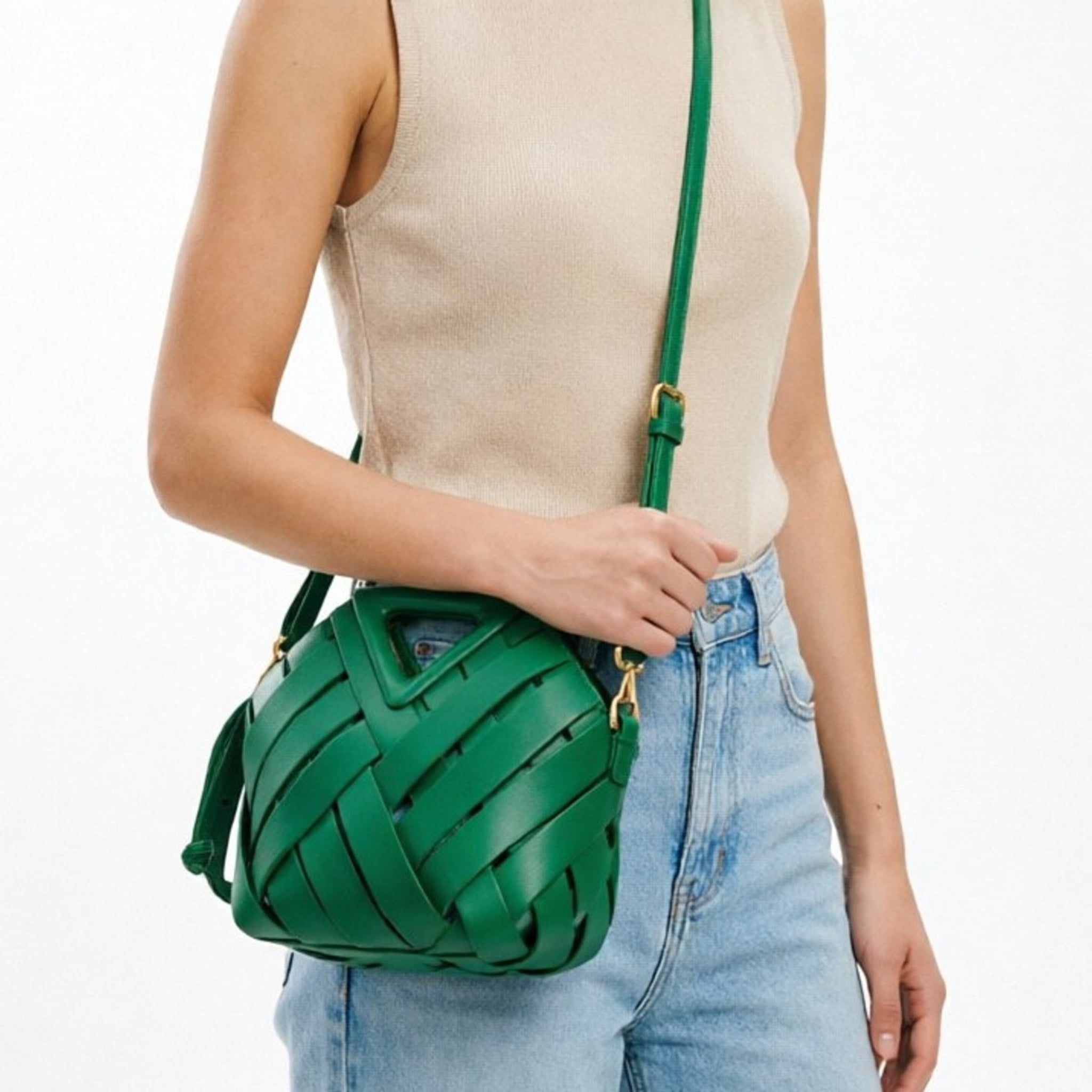 Élise Woven Vegan Leather Handbag