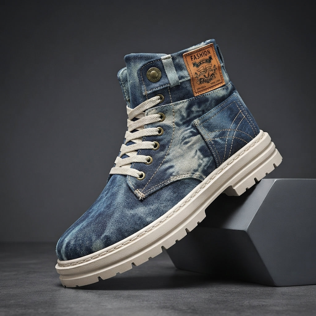 Jonathan NYC Denim Rugged Cargo Boots