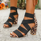 Élise Leopard Wrapped Platform Heels