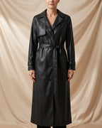 Léa Signature Vegan Leather Trench Coat