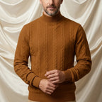 Blake Holloway Jacquard Knit Mid-Collar Sweater