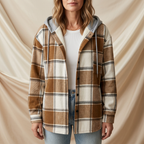 Léa Cozy Plaid Hooded Layering Jacket