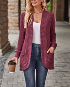 Léa Ribbed Knit Effortless Longline Cardigan