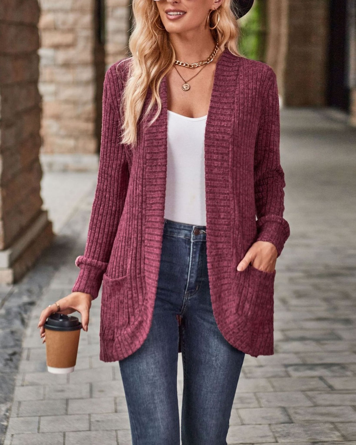 Léa Ribbed Knit Effortless Longline Cardigan