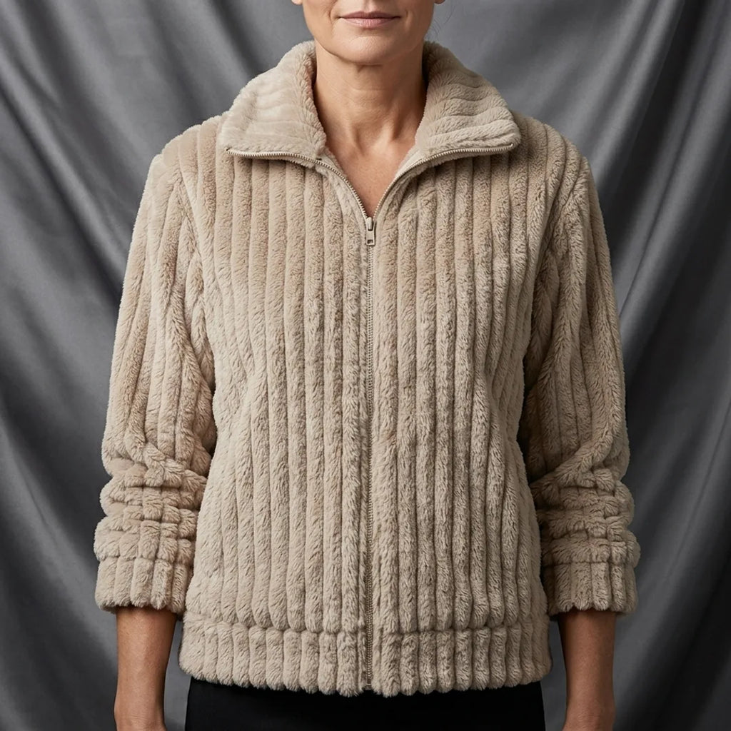 Léa Warm Microfleece Lapel Jacket