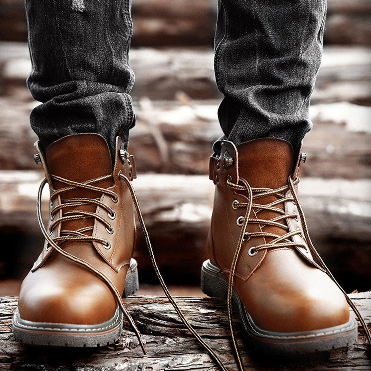Everest Fleece-Lined Vintage Leather Boot