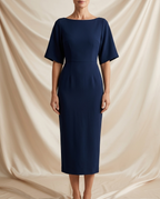 Penelope Waist-Cinching Dolman Sleeve Dress