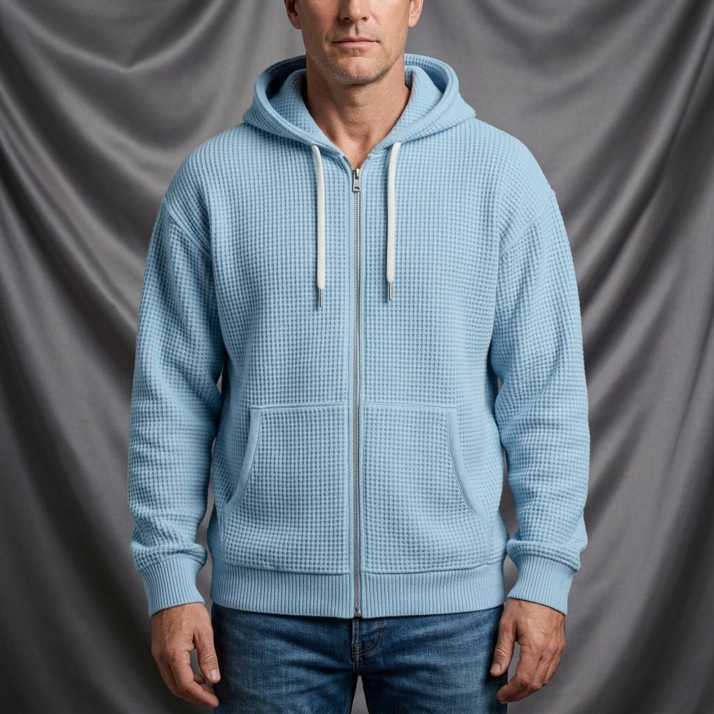 Blake Holloway Waffle Knit Lightweight Jacket Hoodie