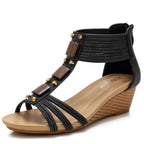 Élise Roma Boho Block Wedge Sandals