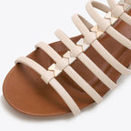 Élise Ribbed Gladiator Wedge Vacation Sandals