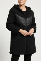 Léa Women's Plush Mid-Length Hooded Jacket