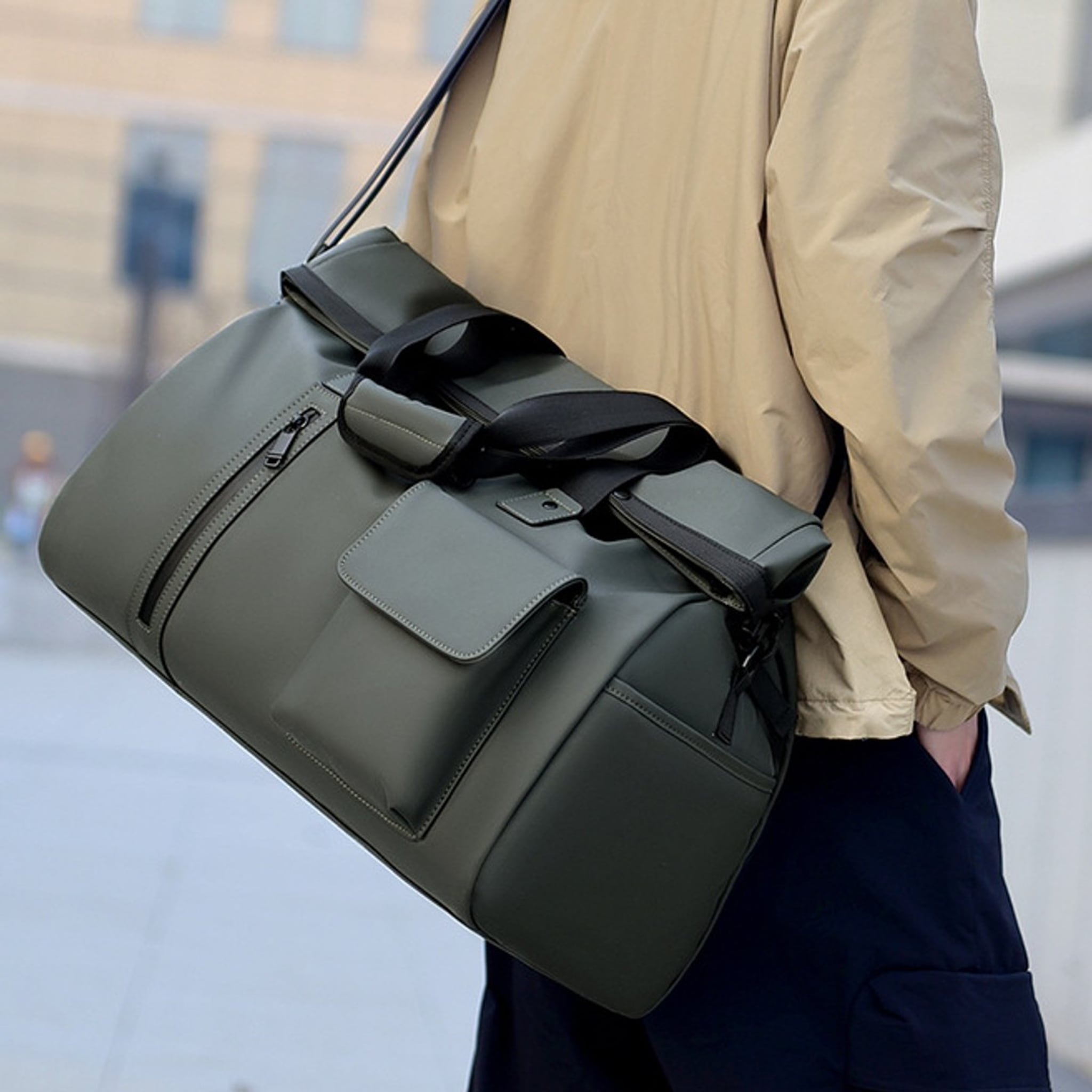 Minimalistic Urban Travel Cargo Duffle Bag