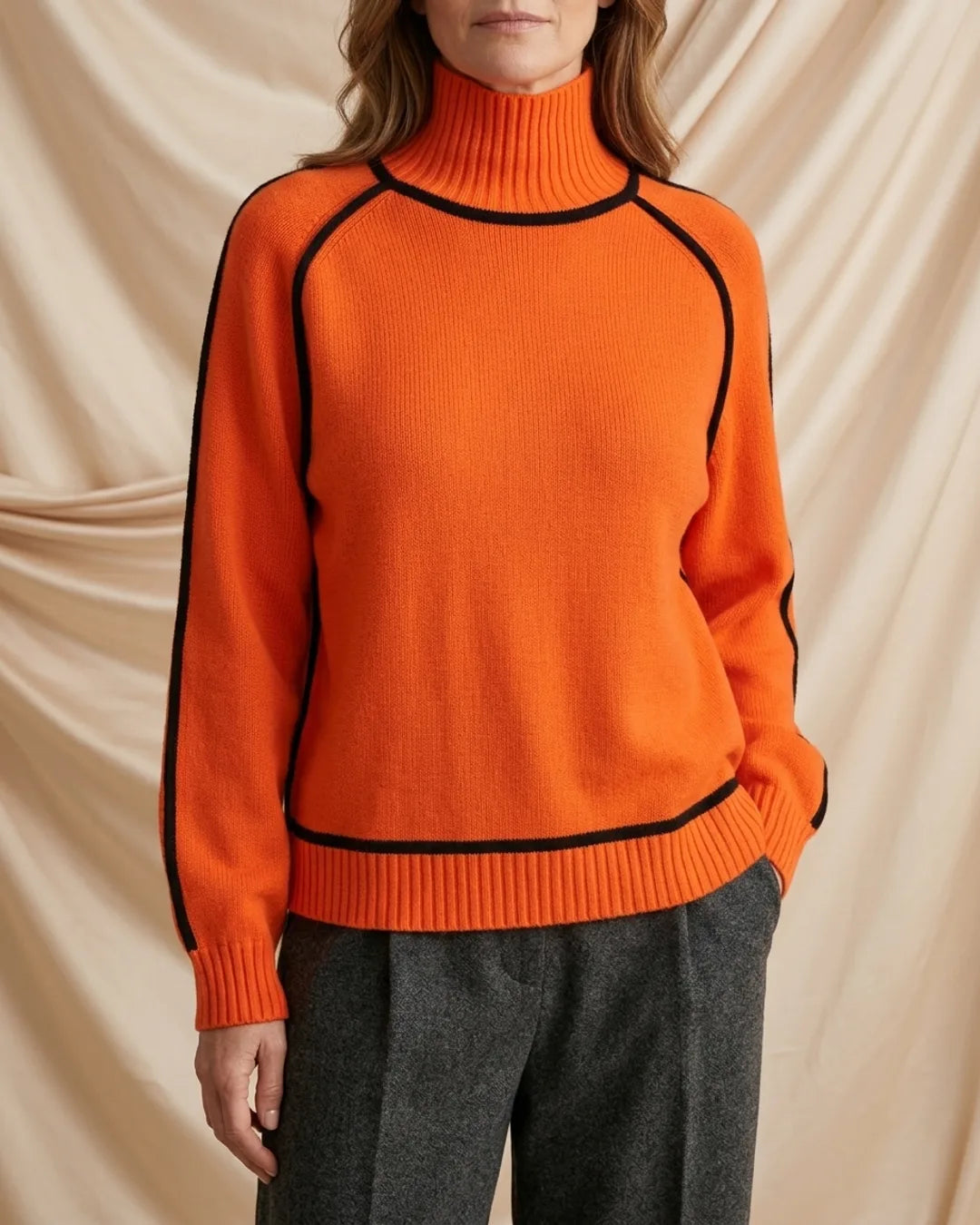 Léa Luxe Ribbed Turtleneck Pullover