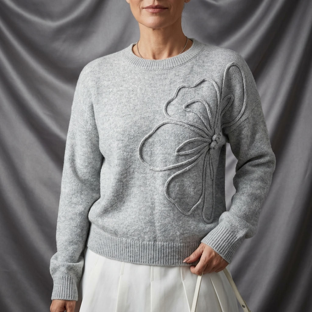 Léa Floral Embroidered Knit Pullover