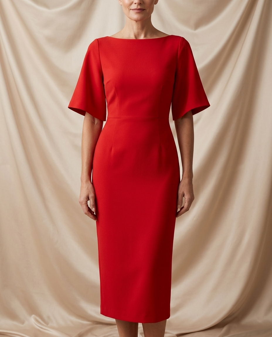 Penelope Waist-Cinching Dolman Sleeve Dress