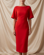 Penelope Waist-Cinching Dolman Sleeve Dress