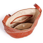 Élise Woven Vegan Leather Bucket Bag