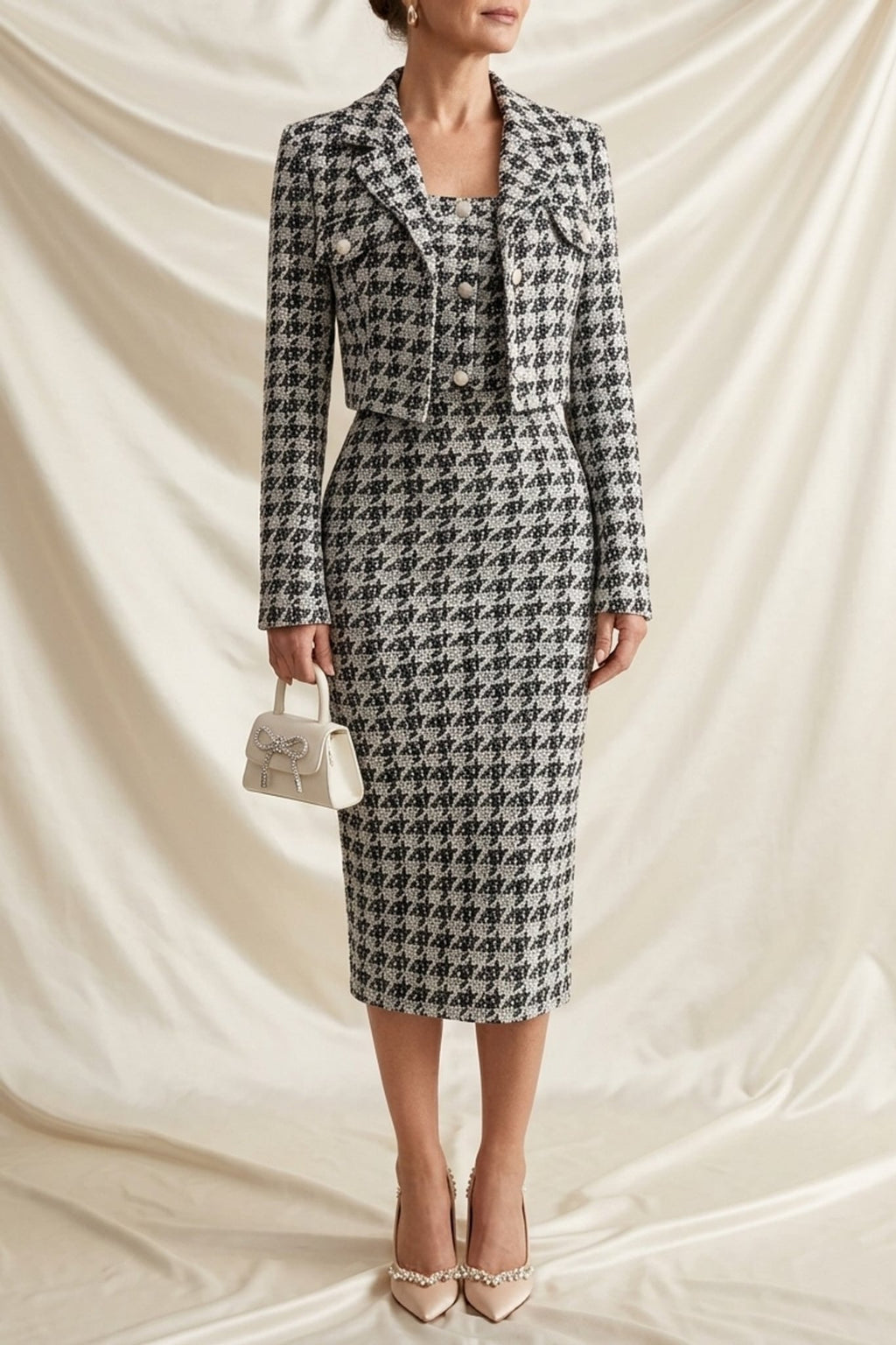 Léa Elegant Tweed Jacket & Dress Set