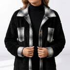 Léa Women's Plaid Plush Long Jacket