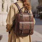 Nova Vintage Vegan Leather Laptop Backpack