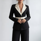Léa Elegant Two-Piece Straight-Leg Suit