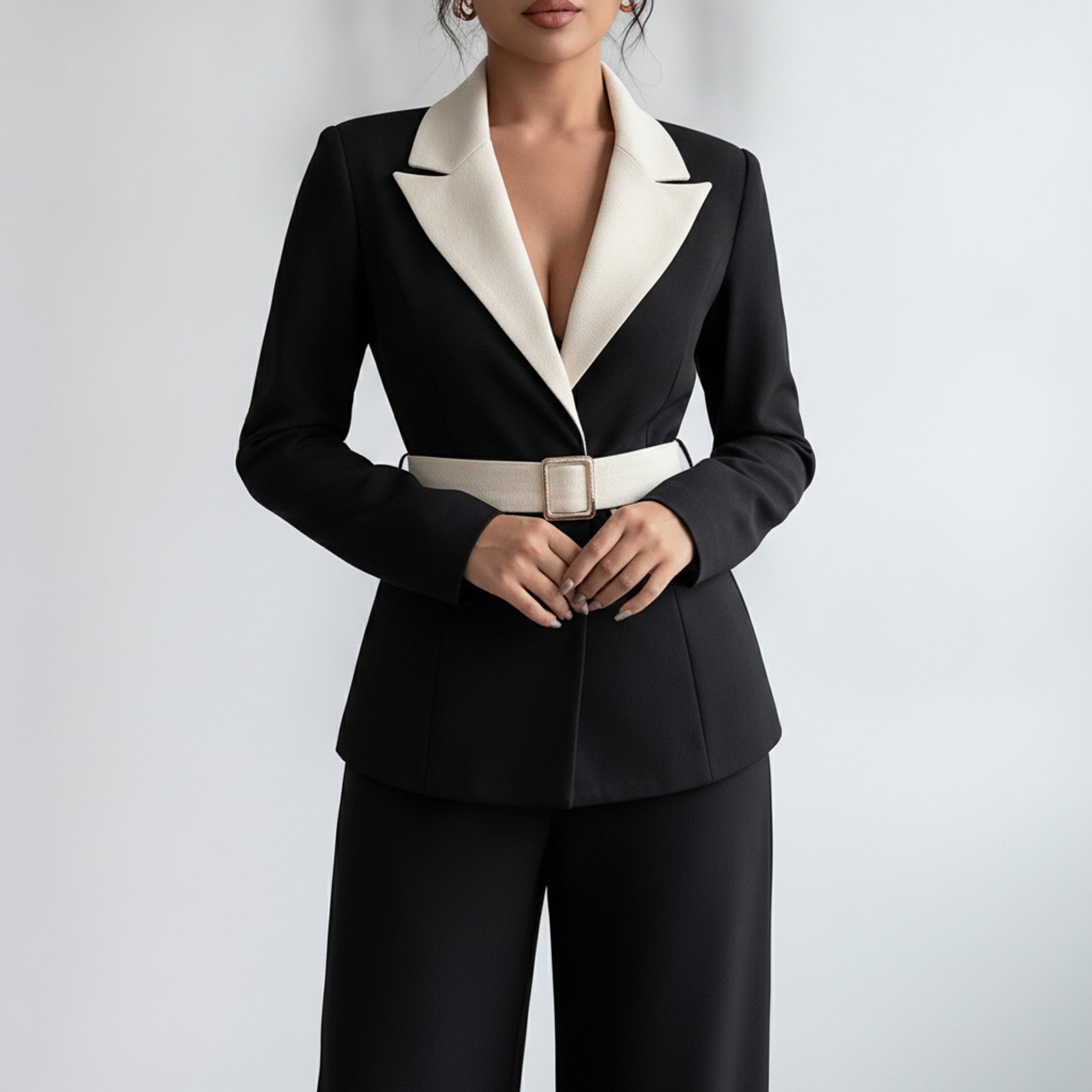 Léa Elegant Two-Piece Straight-Leg Suit