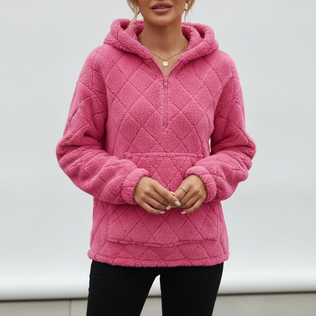 Léa Velvety Ultra Plush Quilted Hoodie
