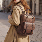 Nova Vintage Vegan Leather Laptop Backpack