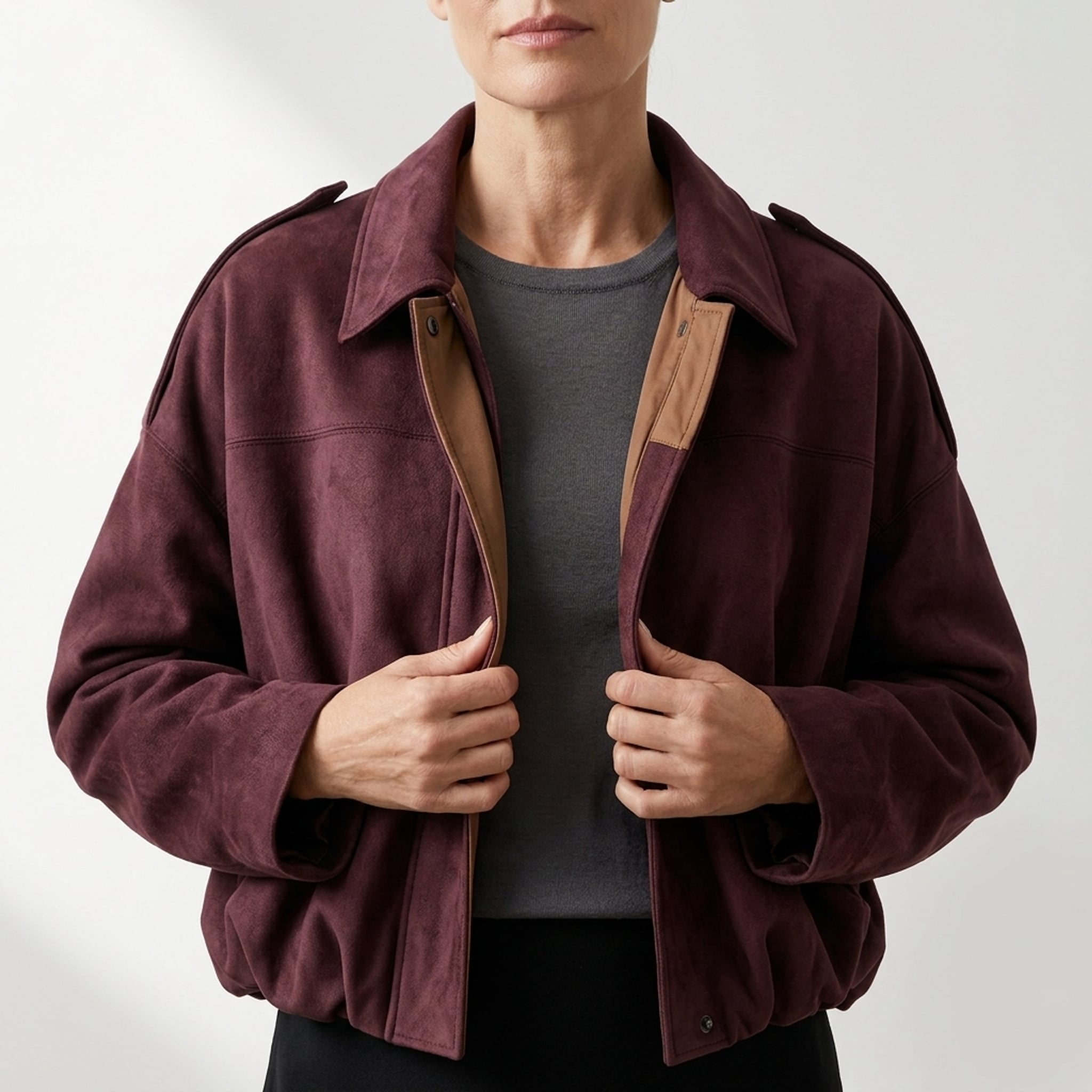Léa Lightweight Bat Sleeve Bomber Jacket