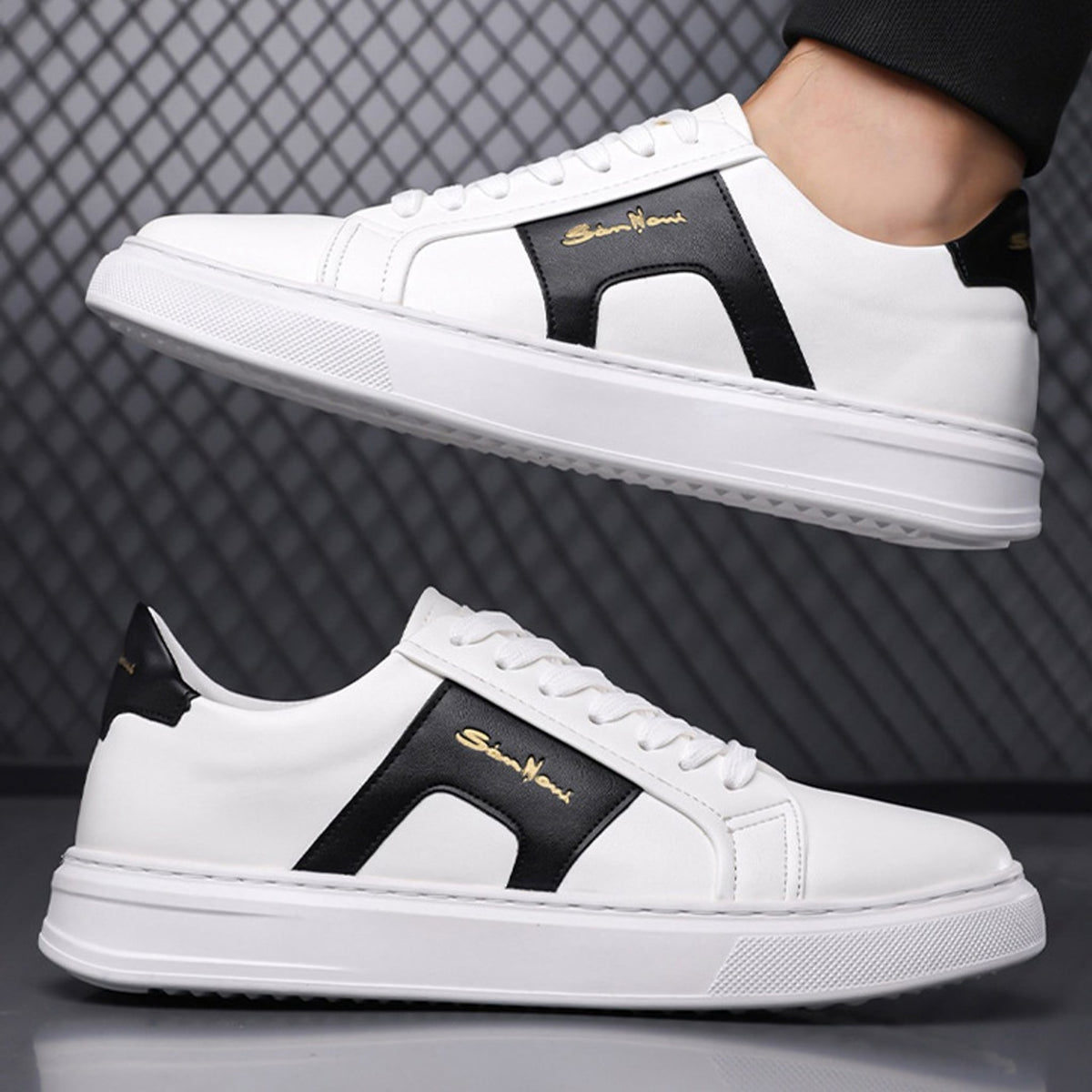 Sam Nom Minimal White Dress Sneakers