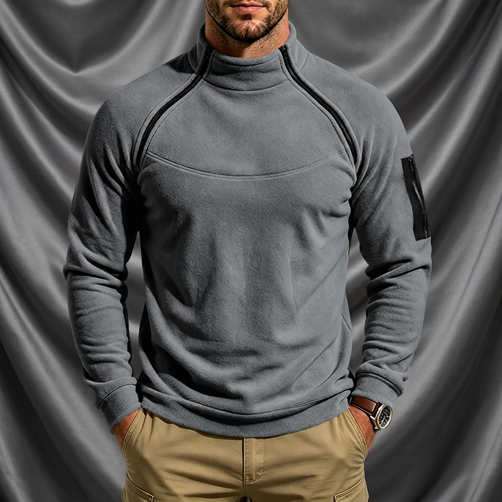 Blake Holloway Dual-Zip Stand Collar Pullover