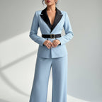 Léa Elegant Two-Piece Straight-Leg Suit
