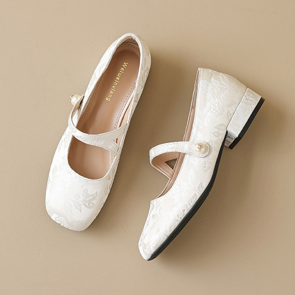 Élise Jacquard Floral Mary Jane Ballet Flat