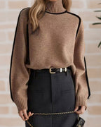 Léa Luxe Ribbed Turtleneck Pullover