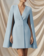 Léa Double-Breasted Shawl Business Casual Dress