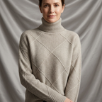 Luciel Diamond Knit Turtleneck Sweater