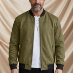 Clifford Minimal Suede Bomber Jacket