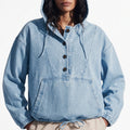 Léa Women's Oversized Denim Hoodie Jacket